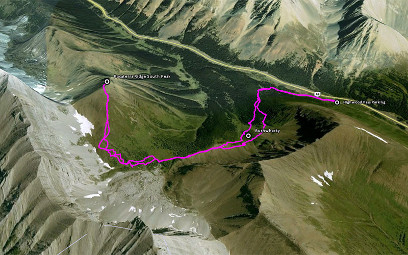 Pocaterra Ridge South Peak Ski Touring in Kananaskis Country (South